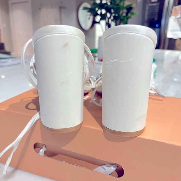 “Be Mine” (ASOS) Ivory Satin Jewelled Bridal Heels - Picture 5 of 5